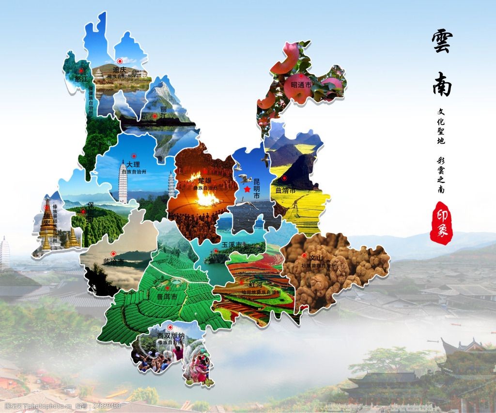 云南旅游地图